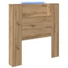 Image de Tête de lit moderne avec étagère et LED - vidaXL - Chêne artisanal - Bois dingénierie - 100x15x1035 cm