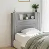 Image de Tête De Lit De Rangement Avec Led Sonoma Gris Bois D'ingénierie Vidaxl