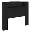 Image de Tête de lit moderne - vidaXL - Chêne Noir - 120x15x1035 cm - Bois dingénierie - Éclairage LED multicolore