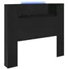 Image de Vidaxl tête de lit de rangement avec led chêne noir bois d'ingénierie