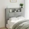 Image de Tête De Lit De Rangement Avec Led Gris Béton Bois D'ingénierie Vidaxl