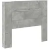 Image de Tête de lit moderne avec LED - vidaXL - Gris Béton - 120x165x1035 cm - Bois dingénierie - Éclairage LED multicolore
