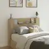 Image de Tête De Lit De Rangement Avec Led Chêne Sonoma Vidaxl