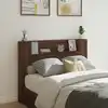 Image de Tête De Lit De Rangement Avec Led Chêne Brun Bois D'ingénierie Vidaxl
