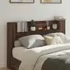 Image de Tête De Lit De Rangement Avec Led Chêne Brun Bois D'ingénierie Vidaxl