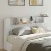 Image de Tête De Lit De Rangement Avec Led Blanc Bois D'ingénierie Vidaxl