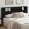 Image de Tête De Lit De Rangement Avec Led Chêne Noir Bois D'ingénierie Vidaxl