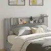 Image de Tête De Lit De Rangement Avec Led Sonoma Gris Bois D'ingénierie Vidaxl