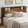 Image de Tête De Lit De Rangement Avec Led Bois Ancien Bois D'ingénierie Vidaxl