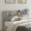 Image de Tête De Lit De Rangement Avec Led Gris Béton Bois D'ingénierie Vidaxl