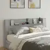 Image de Tête De Lit De Rangement Avec Led Sonoma Gris Bois D'ingénierie Vidaxl