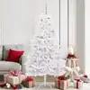 Image de Sapin De Noël Artificiel À Branches Articulées Blanc 180 Cm Vidaxl