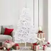 Image de Sapin De Noël Artificiel À Branches Articulées Blanc 180 Cm Vidaxl