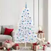 Image de Sapin De Noël Artificiel À Branches Articulées Blanc 180 Cm Vidaxl