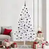 Image de Sapin De Noël Artificiel À Branches Articulées Blanc 210 Cm Vidaxl