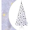 Image de Sapin de Noël artificiel - vidaXL - 210 cm - Blanc - PVC et Acier - 300 LED - Guirlande lumineuse USB