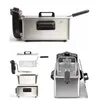 Image de Friteuse électrique - INOX - 3L - 2000W - Cuve amovible - Thermostat réglable jusquà 190°C