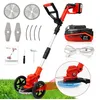 Image de OUTIGO Tondeuse à gazon électrique sans fil débroussailleuse avec batterie 21 V 4 Ah tondeuse à gazon 3 lames
