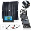 Image de Kit panneau solaire 25W et 4 USB Solar Powerbank Kit solaire Panneaux solaires monocristallins 12V avec régulateur de charge