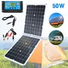 Image de 50W Panneau Solaire Portable Pliable Kit 12V Panneaux Solaires Chargeur de Batterie Contrôleur