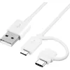 Image de Câble 2 en 1 USB type-C et micro-USB - Samsung EP-DG930DWE 1M Blanc