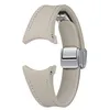 Image de Bracelet Hybride - SAMSUNG - G Watch Series 4/5 - Simili cuir taupe - 115mm S/M - Résistant à la transpiration