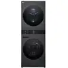 Image de Lave-linge séchant LG frontal 12/10 kg AI Direct Drive Pompe à chaleur Noir 60 x 186 x 66,5 cm