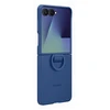 Image de Coque Et Étui Téléphone Mobile Samsung En Silicone Avec Anneau Selfie Bleu Nuit Pour Galaxy Z Flip 7