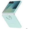 Image de Coque Anneau - SAMSUNG - Galaxy Z Flip 7 - Protection Officielle - Revêtement Soft Touch - Couleur Bleu