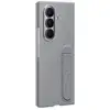 Image de Coque Et Étui Téléphone Mobile Samsung Pack En Silicone Avec Support Gris Et Film Pour Galaxy Z Fold 7