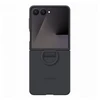Image de Coque Et Étui Téléphone Mobile Samsung En Silicone Avec Anneau Selfie Noir Pour Galaxy Z Flip 7