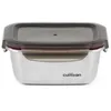 Image de Cuitisan   Boite alimentaire rectangulaire en inox compatible au micro-ondes   500ml
