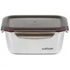 Image de Cuitisan   Boite alimentaire rectangulaire en inox compatible au micro-ondes   980ml