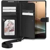 Image de Coque Étui portefeuille - Spigen - S - Samsung Galaxy S25 Ultra - Cuir PU - Noir - Aimanté