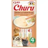 Image de Friandises pour Chats - INABA - Churu - Purée au Thon & Saumon - Texture Lisse - Lot de 4 Tubes