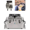 Image de Friteuse Double - INOX - 2x3L - 3300W - Température jusquà 190°C - 2 paniers à frire