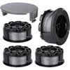 Image de Bobine Fil pour BOSCH UniversalGrassCut Coupe Bordure 18 18-26 18-260 F016800570 avec Couverture (4 pièces)