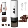 Image de Machine à café à capsules portable - Cafetière portable 3 en 1 - 15 bars - Petites capsule - Grandes capsule - Café moulu - Blanc