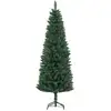 Image de Sapin de noël artificiel ultra-fin de 180 cm avec une structure en acier pliable et 479 épines vertes
