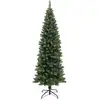 Image de Sapin de noël artificiel ultra-fin de 180 cm avec structure en acier pliable, 618 épines, vert
