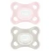 Image de Sucettes-MAM Comfort 2 Sucettes Silicone 2 à 12 Mois (Couleur : Rose et Beige)