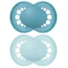 Image de Sucettes-MAM 2 Sucettes Original Tendance Dès 6 Mois (Couleur : Bleu)