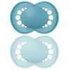 Image de Sucettes-MAM 2 Sucettes Original Tendance Dès 18 Mois (Couleur : Bleu)