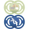 Image de Sucette Perfect 6+ Mois Animaux (2 Pièces) Coloris Aléatoire   Tétine Pour Nourrisson En Silicone Extra Fine Et
