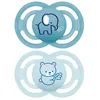 Image de Sucettes-MAM 2 Sucettes Perfect Animaux Dès 6 Mois (Modèle : Éléphant et Ours)