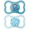 Image de Sucettes-MAM 2 Sucettes Supreme Dès 6 Mois (Modèle : Bleu Renard et Tracteur)