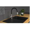 Image de Mitigeur dEvier - EISL - FLEXO - Noir - Bec Pivotant - Monotrou