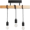 Image de Plafonnier Industriel E27 Townshend Bois Noir, 3 X 60 W Eglo
