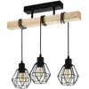 Image de Suspension townshend 5 bois naturelnoir l55 cm