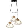 Image de TARBES - Suspension 3 Lumières Métal Noir/Cuivre Ø31cm